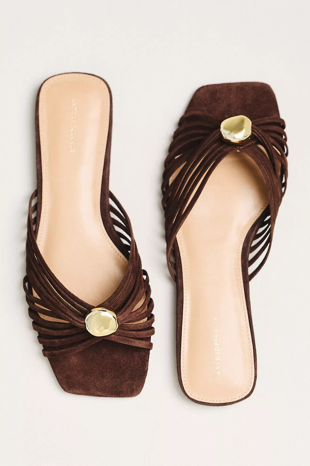 Strappy Square-Toe Slide Sandals | Anthropologie (US)