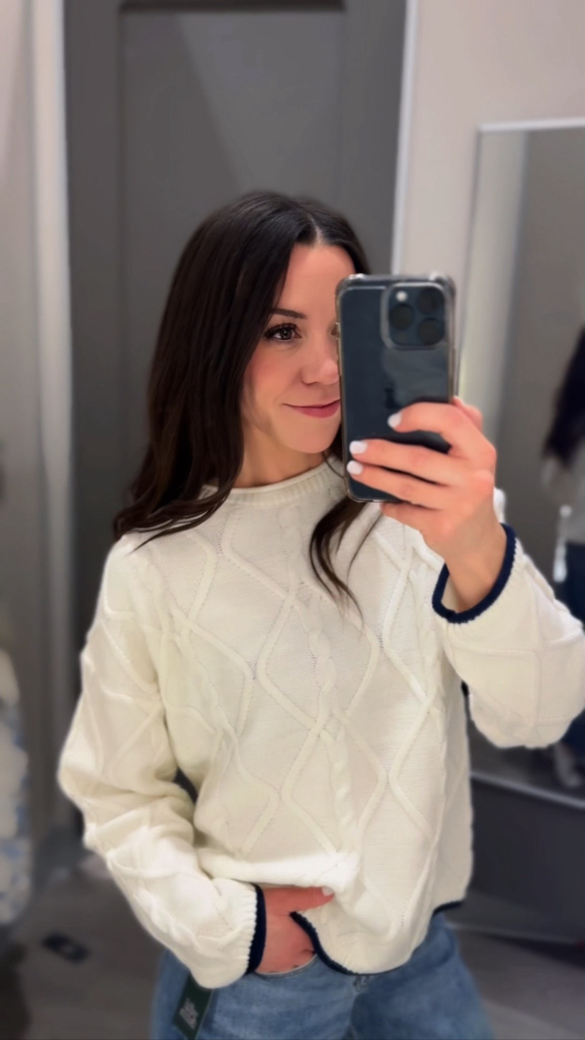 This crewneck cable pullover sweater is so pretty! The perfect spring layer with a nautical feel to it. 

#LTKSpringSale #LTKSeasonal #LTKmomlife