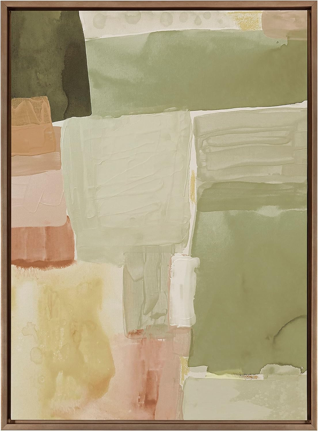 Kate and Laurel Sylvie United Colors III Framed Canvas Wall Art by Amy Lighthall, 28x38 Gold, Mod... | Amazon (US)