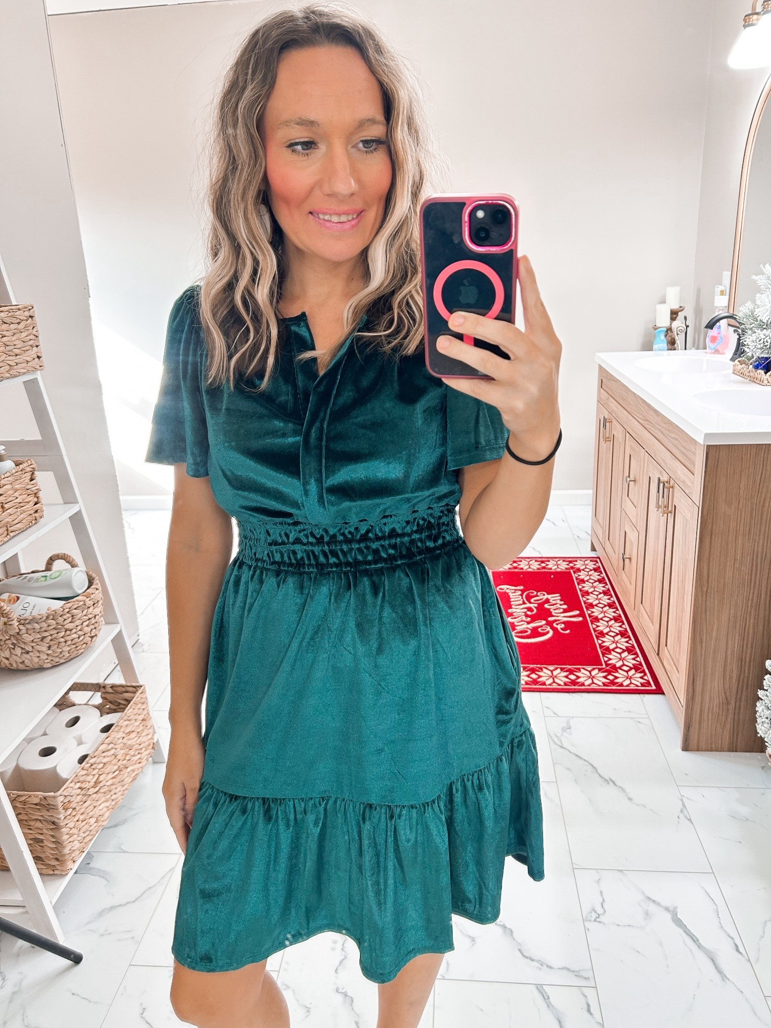 This would make a good Christmas dress. Love this color and the velvet . Under $20

#LTKSeasonal #LTKHoliday