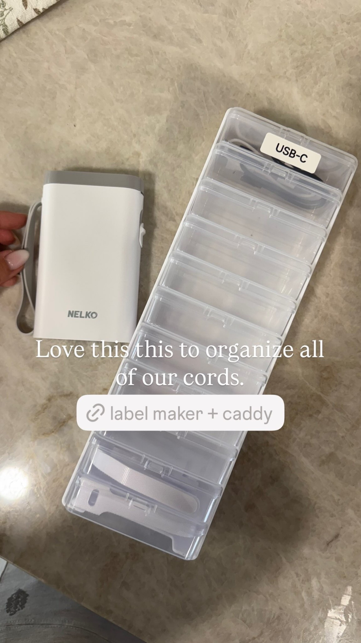 Love this this to organize all of our cords.