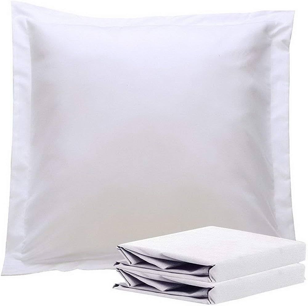 NTBAY 100% Brushed Microfiber 26x26 Euro Pillow Shams Set of 2, Super Soft and Cozy European Thro... | Amazon (US)