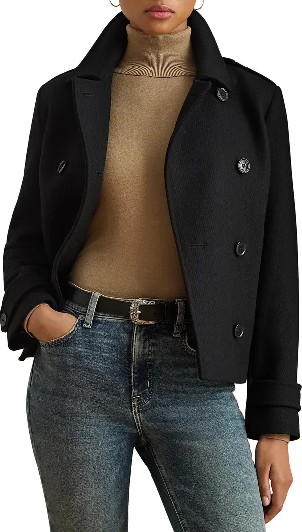 Double Breasted Wool Blend Twill Jacket | Nordstrom