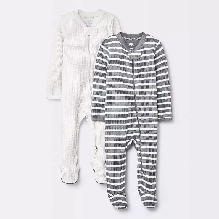 Baby 2pc Waffle Sleep N' Play - Cloud Island™ Gray | Target
