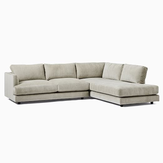 Haven 2-Piece Bumper Chaise Sectional (106"–113") | West Elm (US)
