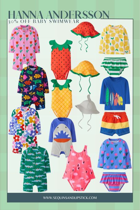30% off baby & toddler swimwear at Hanna Andersson! The colors and patterns are perfect for spring and summer! 

#LTKSeasonal #LTKsalealert #LTKbaby