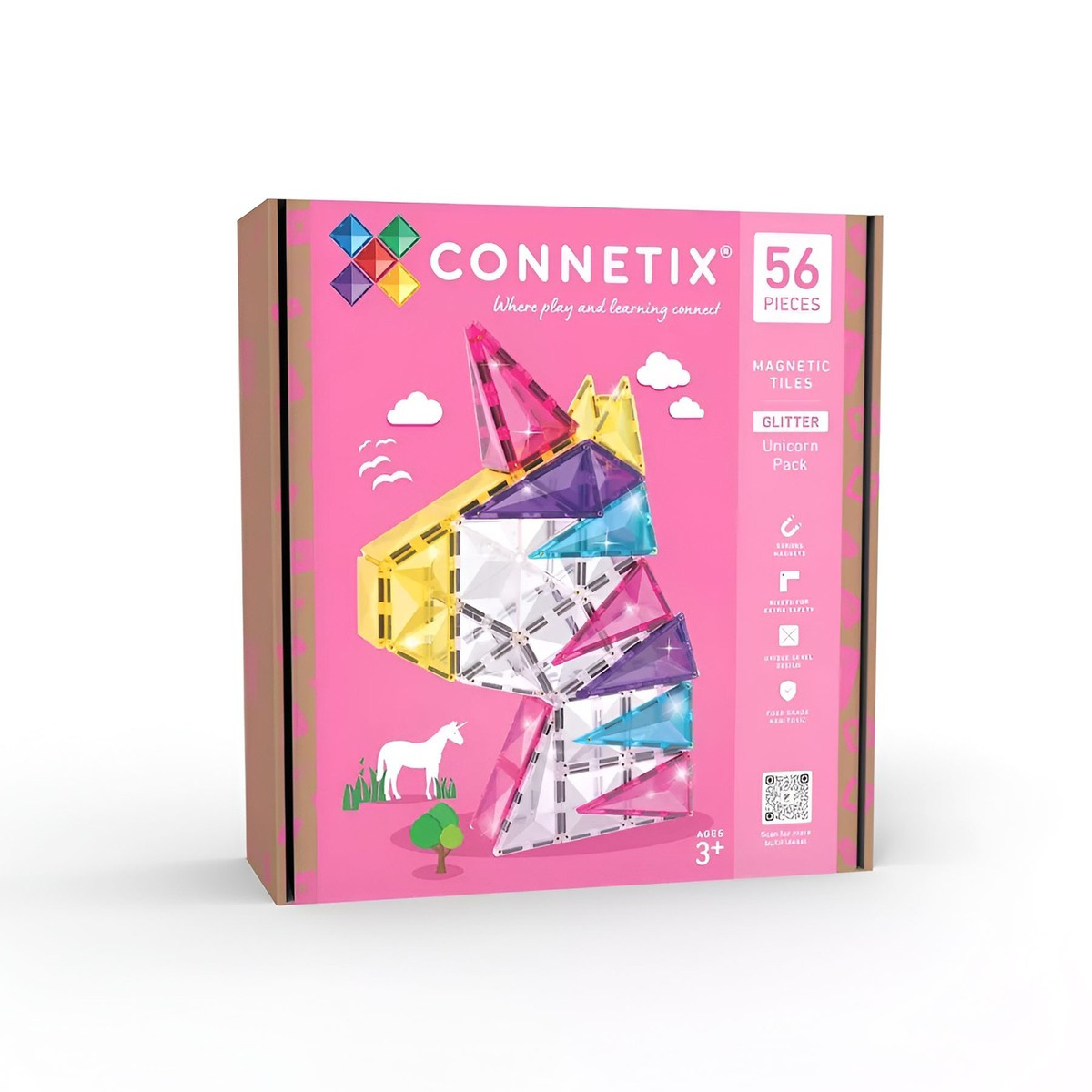 CONNETIX Magnetic Tiles Glitter Unicorn Pack 56pc | eBay | eBay US