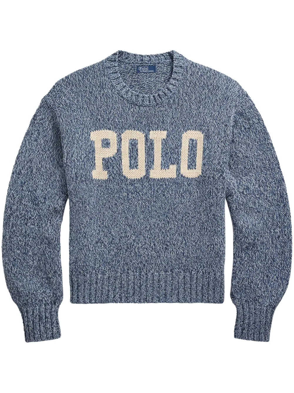logo-intarsia mélange sweatshirt | Farfetch Global