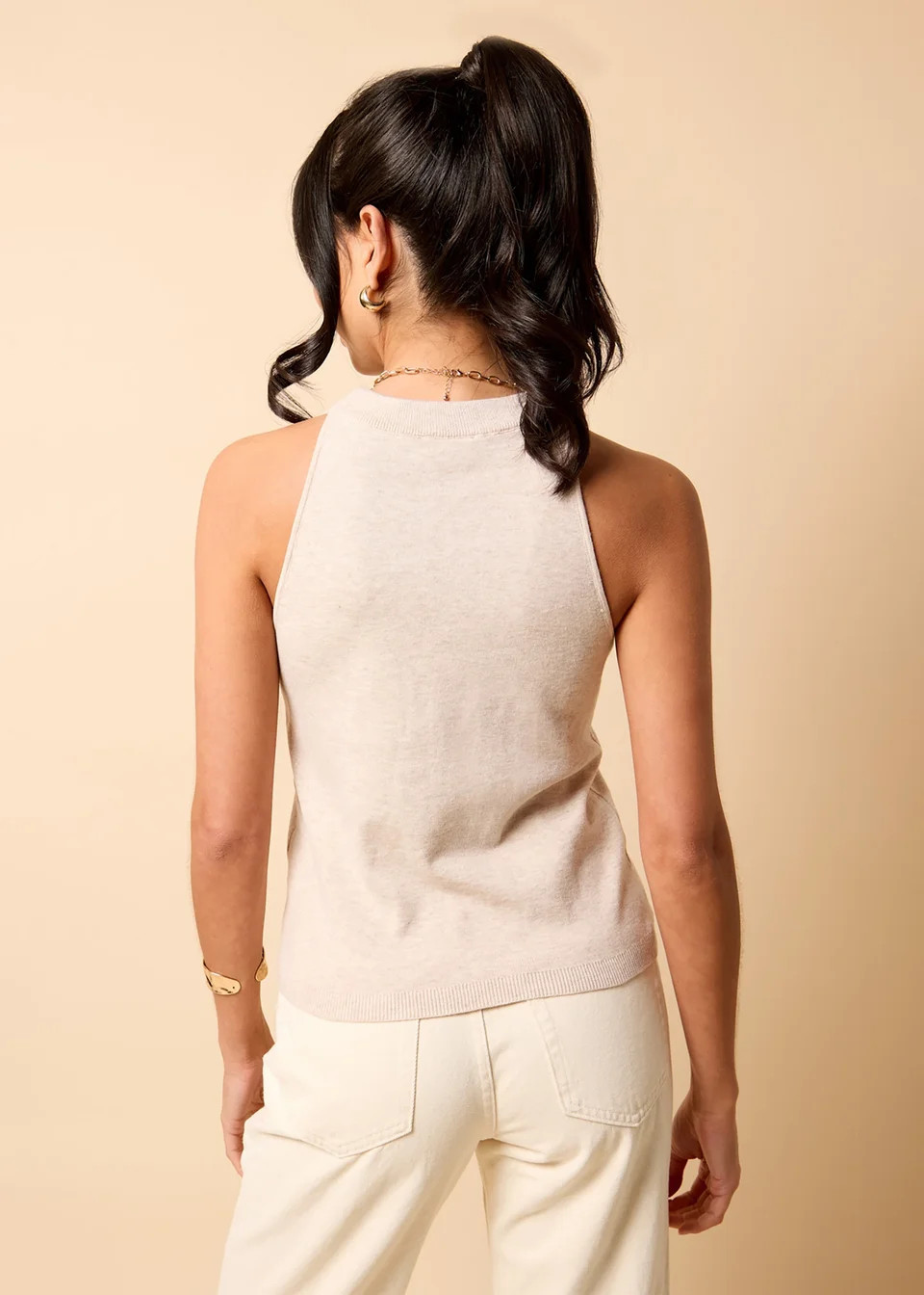 Little Mistress Cream Knitted Waistcoat by Vicky Pattison | Matalan (UK)