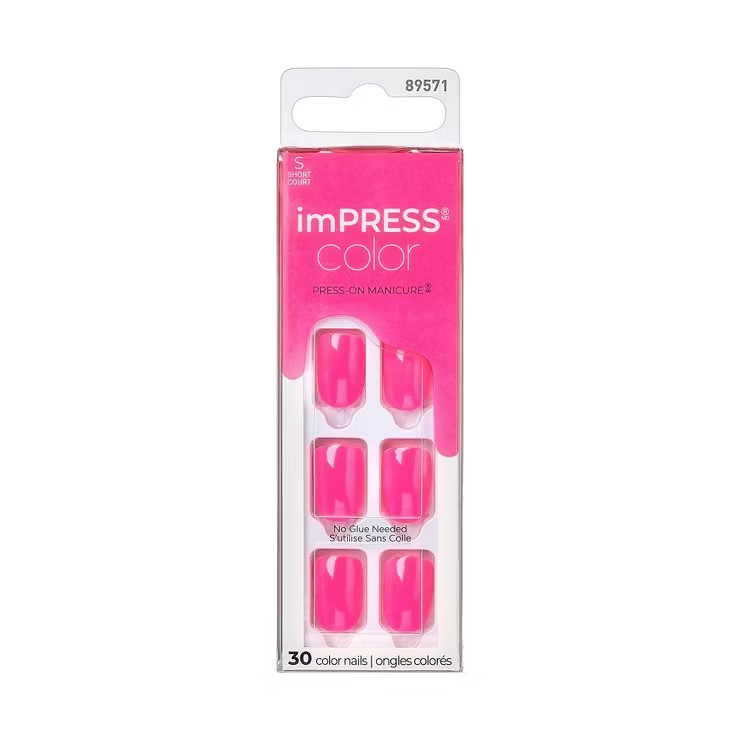 imPRESS Press-On Manicure Short Square Fake Nails - Capri - 33ct | Target