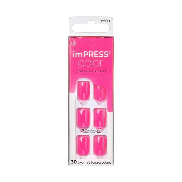 imPRESS Press-On Manicure Short Square Fake Nails - Capri - 33ct | Target