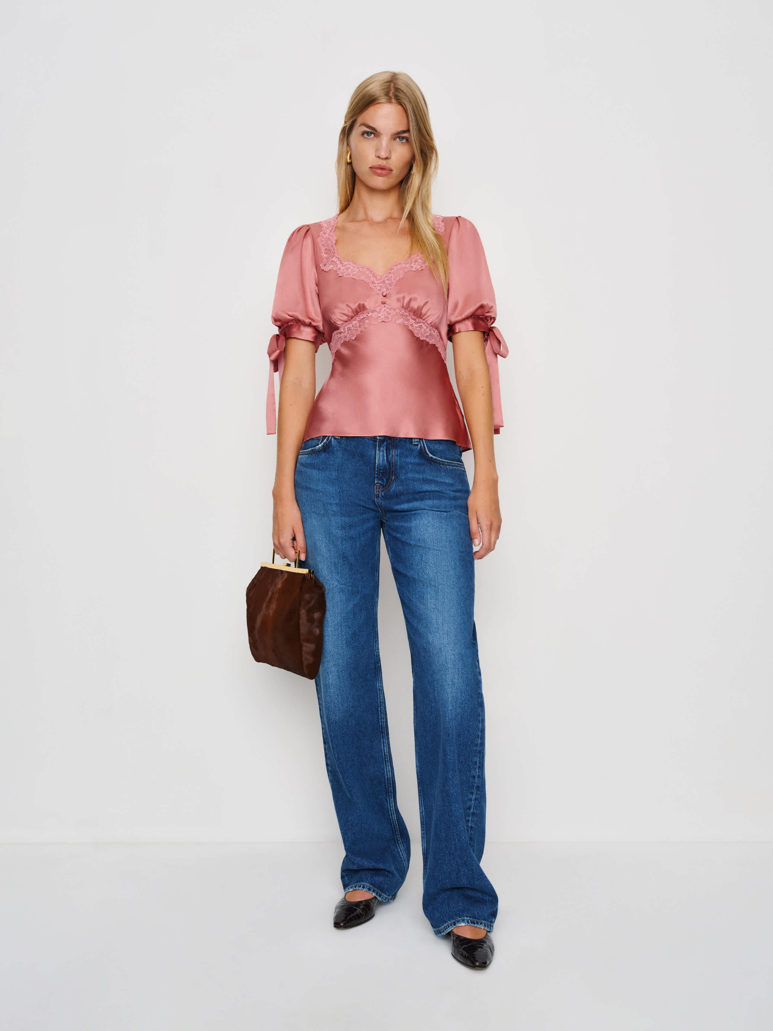 Reformation Dolly Silk Top Pink 6 | Reformation (Global)