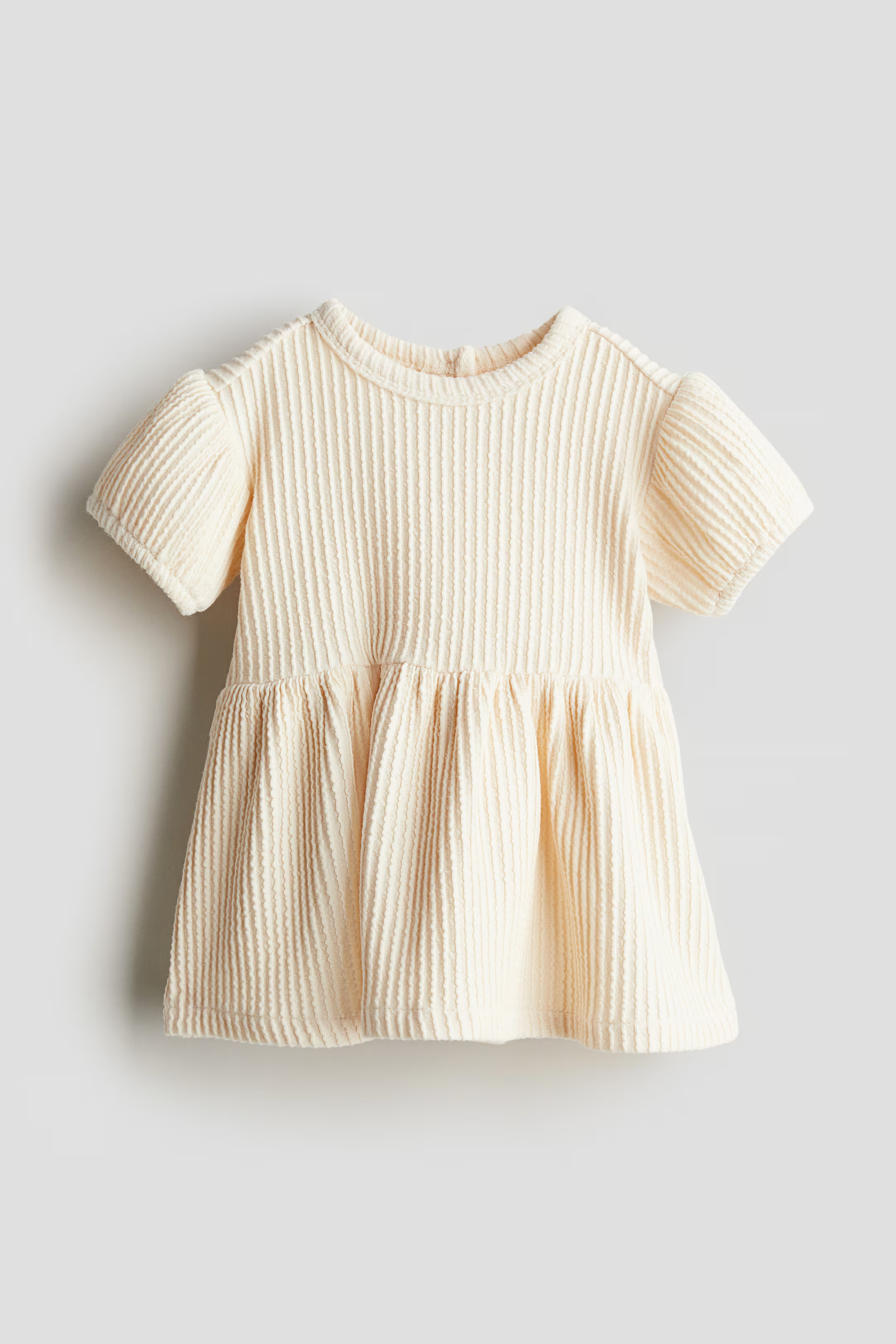 Structure-ribbed Jersey Dress - Light beige - Kids | H&M US | H&M (US + CA)