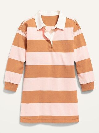 Long-Sleeve Henley Polo Dress for Toddler Girls | Old Navy (US)