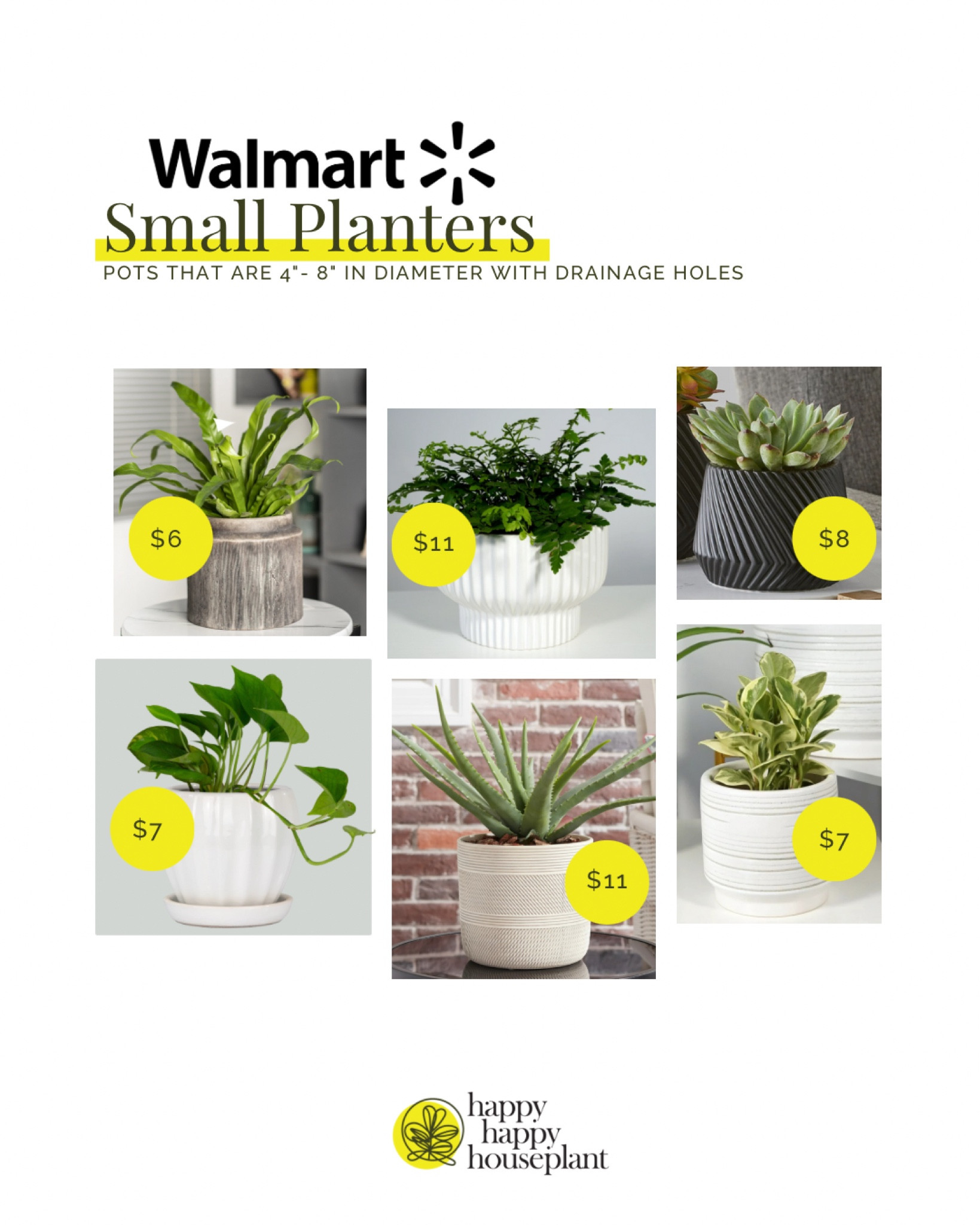Small planters from Walmart!

#LTKfindsunder50 #LTKhome #LTKSeasonal