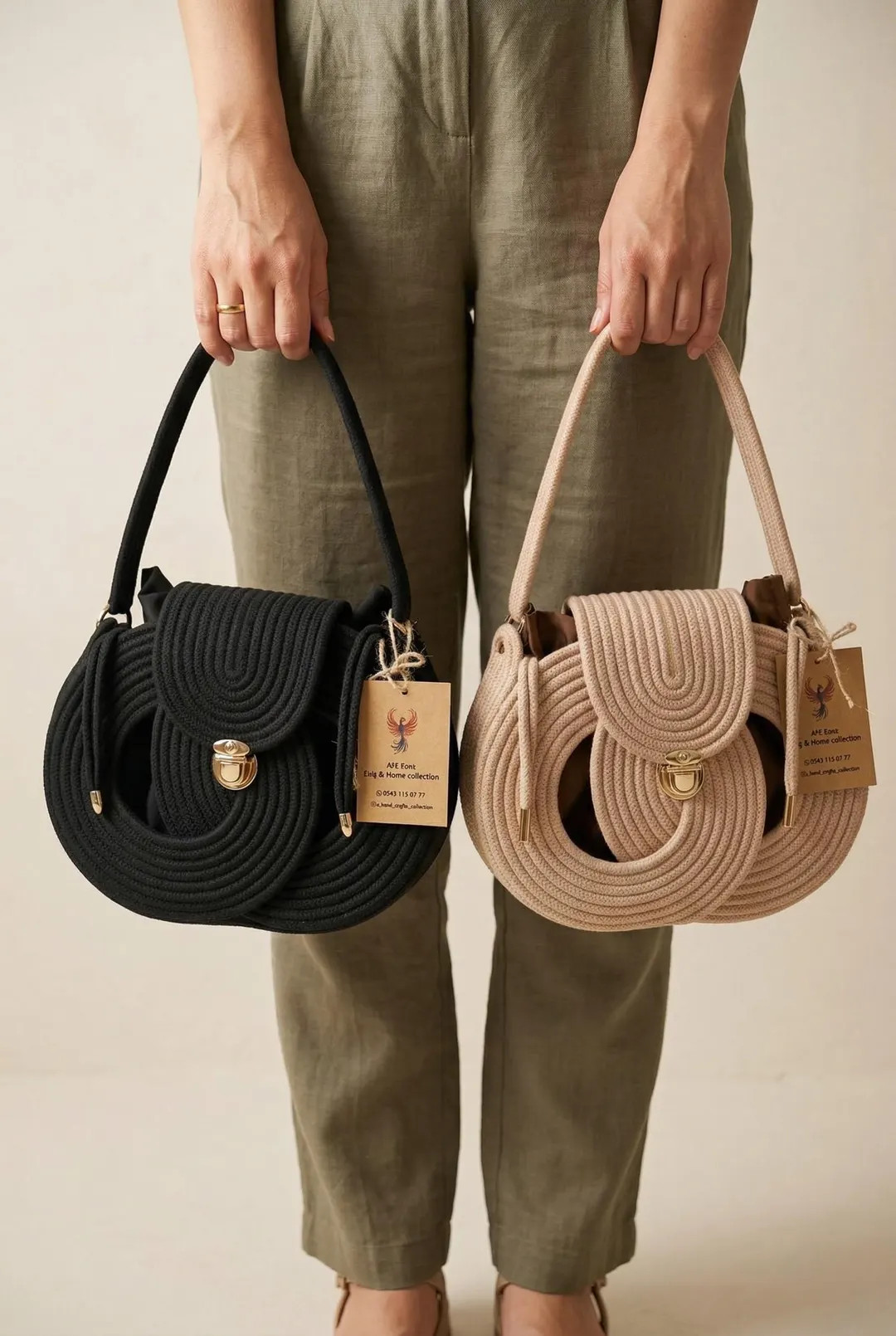 Handmade Rope Top Handle Bag, Woven Artisan Purse, Elegant Women Evening Clutch, Boho Shoulder Ba... | Etsy (US)