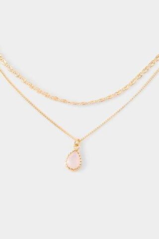 Zoe Teardrop Pendant Layered Necklace | Francesca's