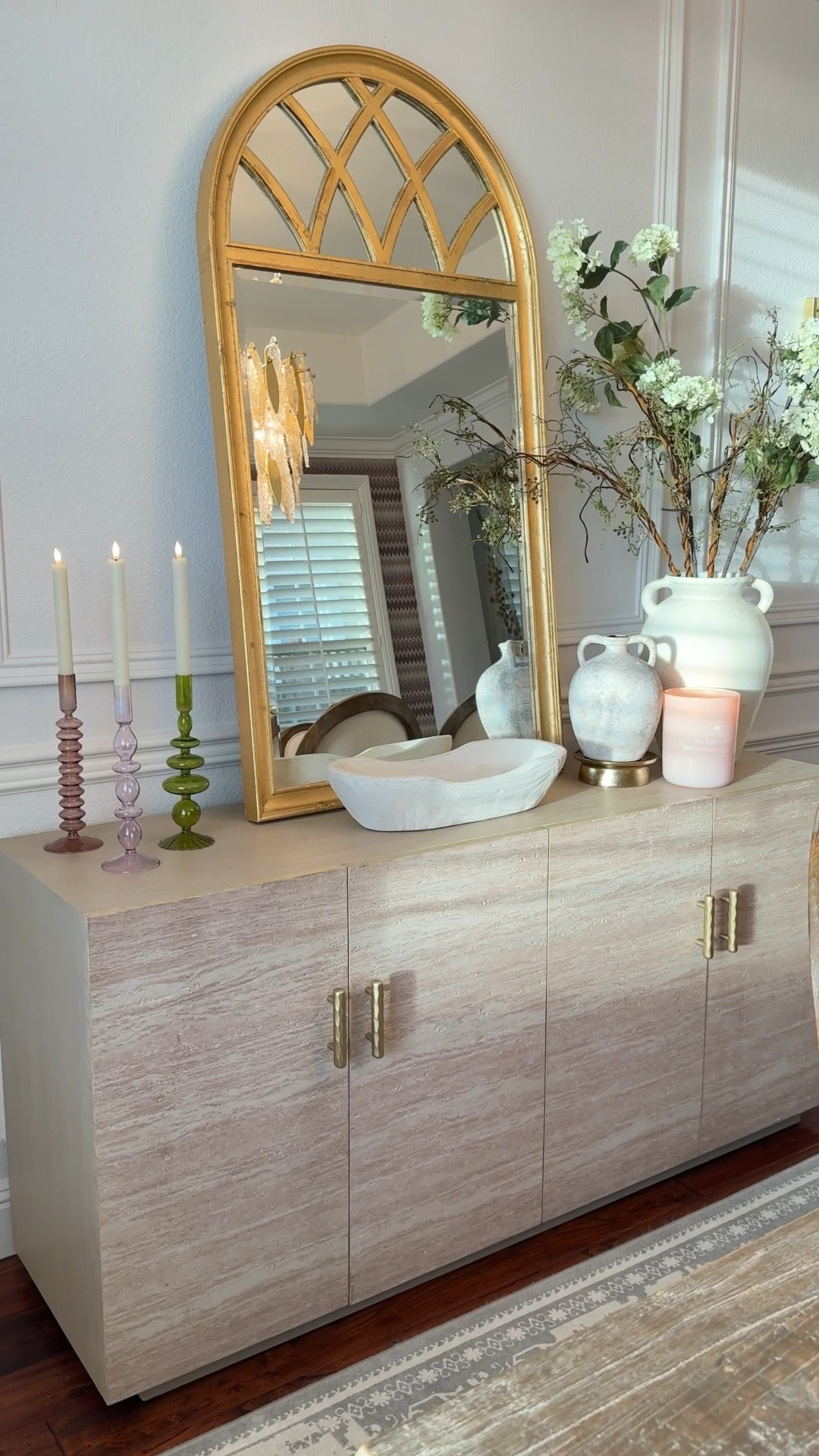 Gorgeous Travertine doors sideboard 