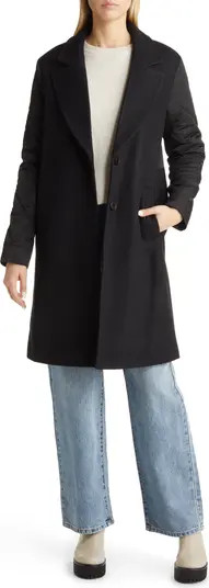 Halogen® Mixed Media Coat | Nordstrom | Nordstrom