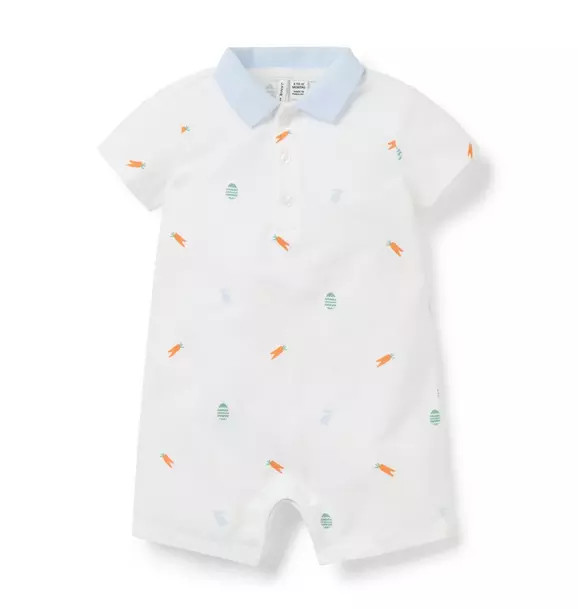 Baby Bunny Collared Pique Romper | Janie and Jack