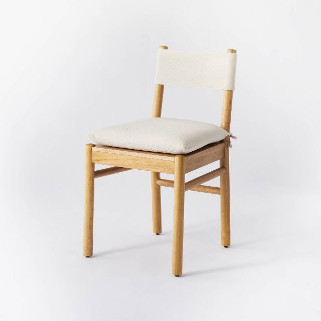 Emery Wood Dining Chair with Upholstered Seat and Sling Back Natural - Threshold™ designed with... | Target