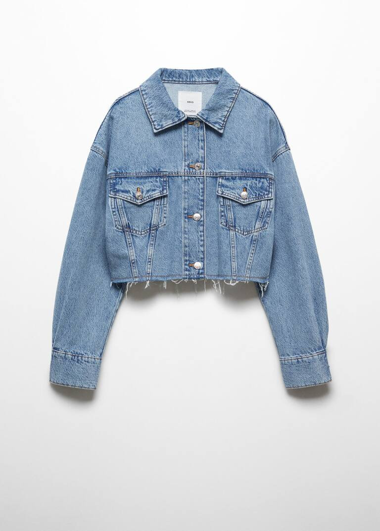 Denim padded jacket -  Women | Mango United Kingdom | MANGO (UK)