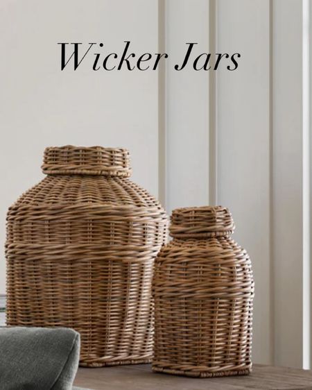 Wicker Jars, home decor, great home decor gifts 

#LTKfindsunder100 #LTKstyletip #LTKhome