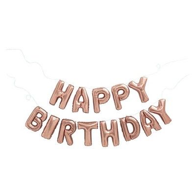 "Happy Birthday" Balloon Rose Gold - Spritz™ | Target