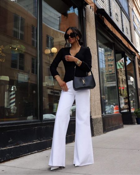 Spring outfit ideas
Nordstrom white jeans run TTS
Good American black ribbed cardigan runs TTS
Saint Laurent bag


#LTKStyleTip #LTKItBag #LTKSeasonal