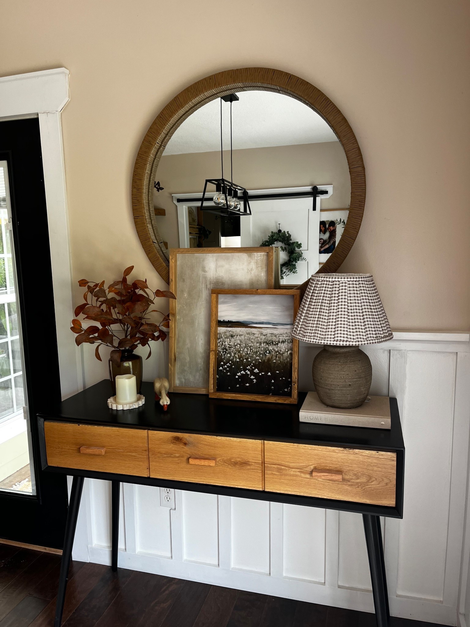 I just keep adding moody decor that gives total Fall vibes but have not set a single pumpkin out yet 😂 
Also I finally ordered that gingham lamp shade from Target that I’ve had my eye on forever now. 10/10 recommend it! That concrete lamp was light gray before and I decided to rub a little dark walnut stain on it to warm the color up! 🥰

#LTKHome #LTKFindsUnder50 #LTKSeasonal