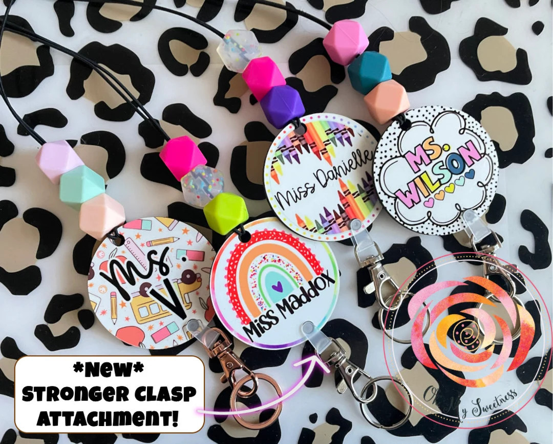 Teacher Lanyard, Teacher Gift, Custom Badge Lanyard, Personalized Teacher Lanyard, Lanyard With N... | Etsy (US)