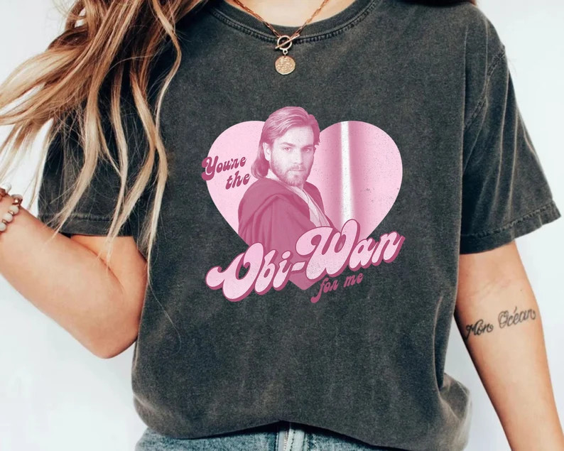 Retro Disney Star Wars Shirt | Valentines Obi-wan for Me Heart Portrait T-shirt | Galaxy's Edge |... | Etsy (US)