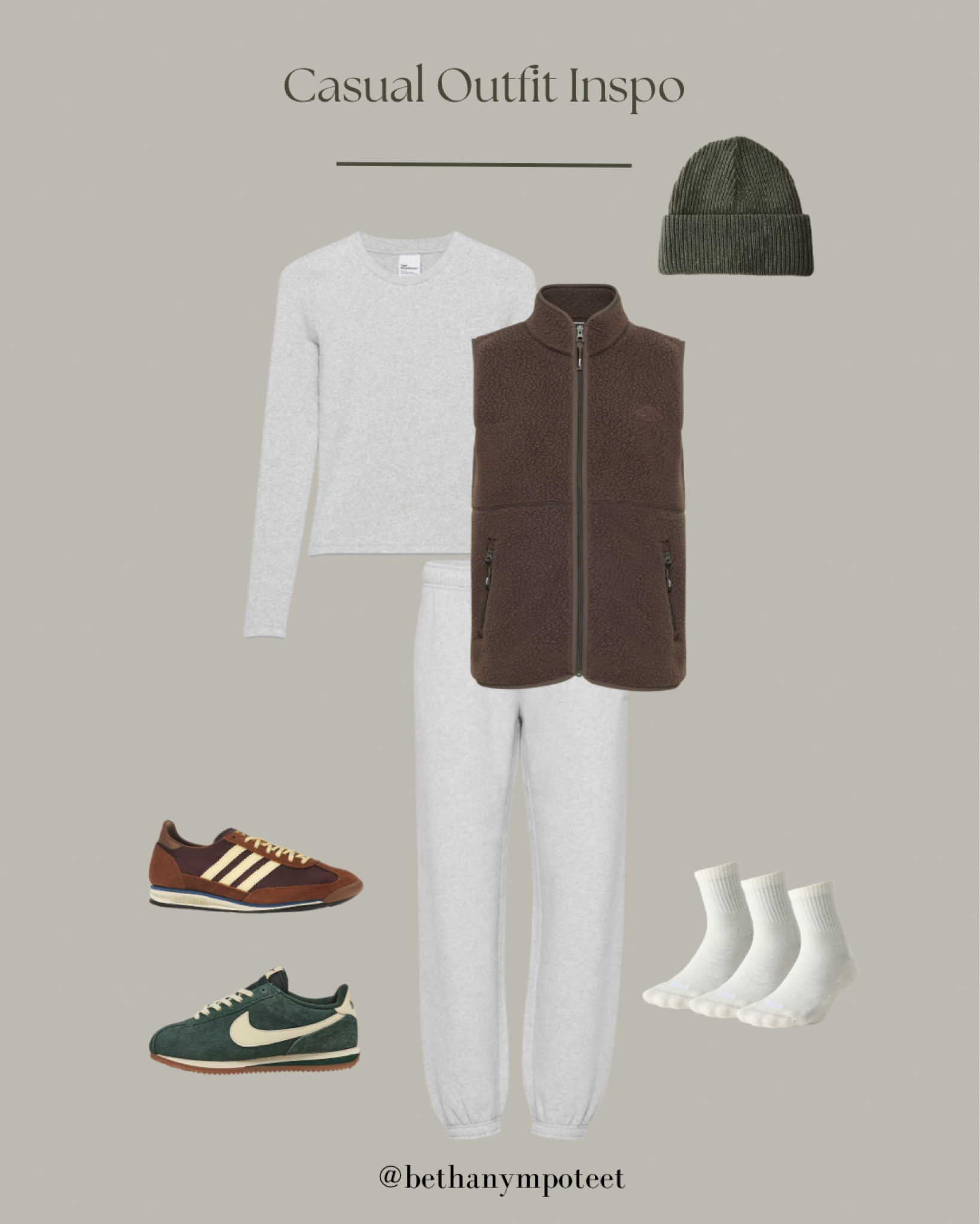 Nikes run small so do a half size up! Linked both Aritzia AND Gap sweats, both of which are on sale for Black Friday! 

#LTKSaleAlert #LTKCyberWeek #LTKStyleTip