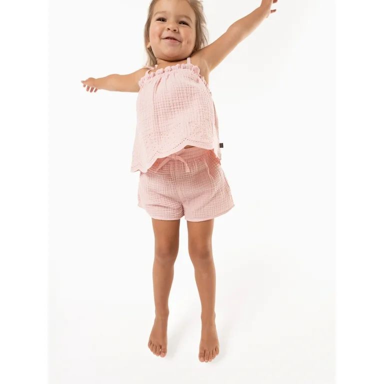 Modern Moments by Gerber Baby and Toddler Girl Gauze Outfit Set, 2-Piece, Sizes 12M-5T | Walmart (US)