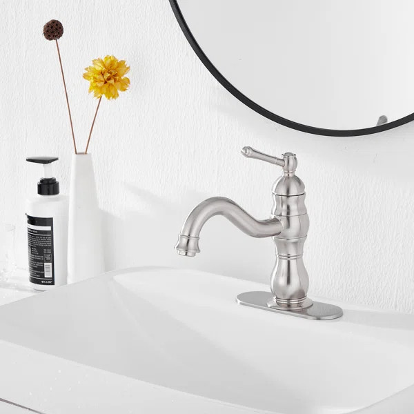 Single Hole Faucet Single-handle Bathroom Faucet with Drain Assembly | Wayfair North America