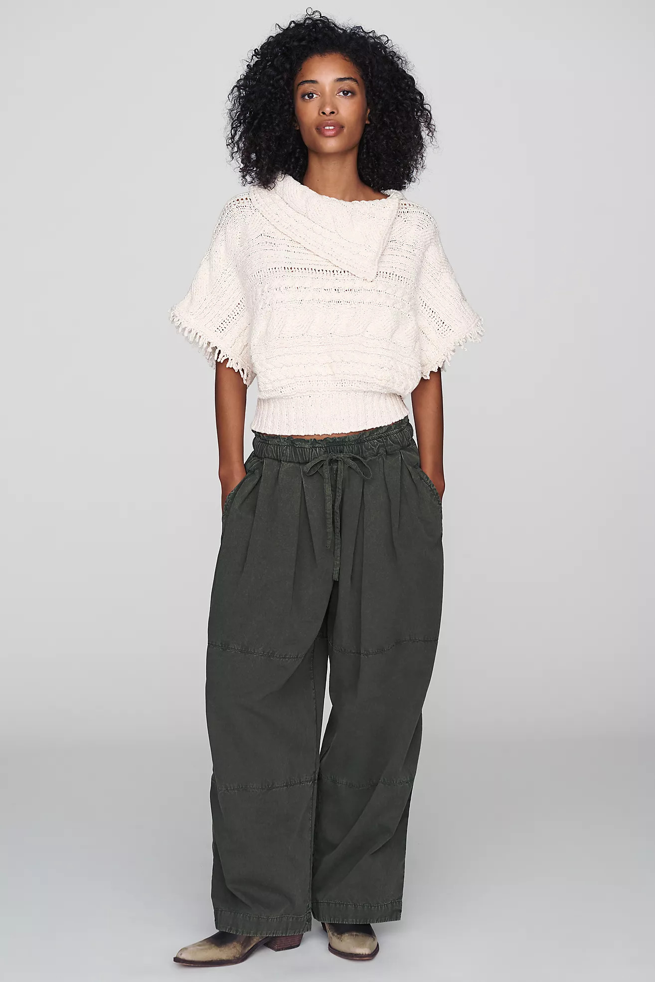 By Anthropologie Tie-Front Wide-Leg Pull-On Pants | Anthropologie (US)