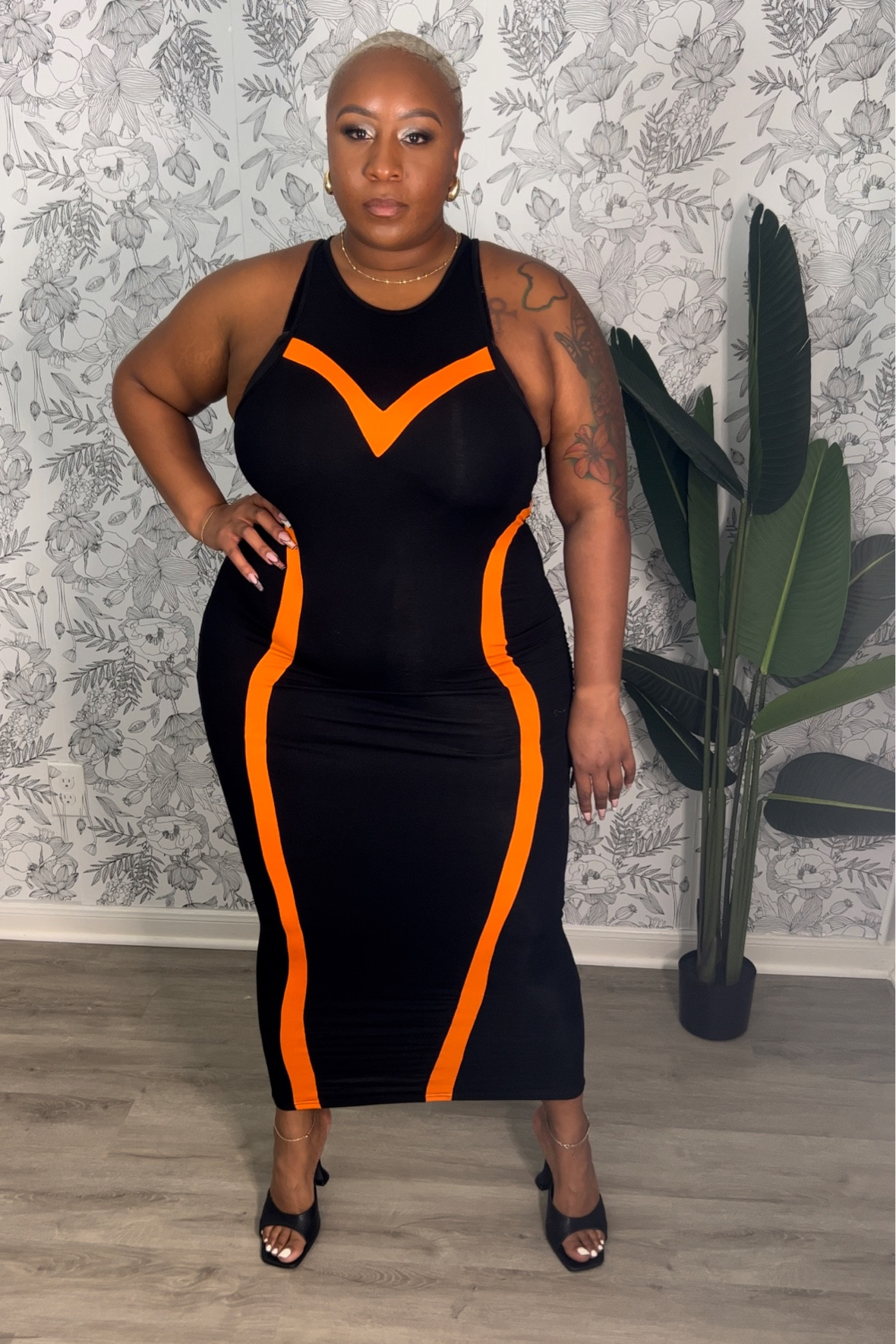 Plus Size Dress | Black and orange | 

#LTKplussize #LTKfindsunder50 #LTKstyletip