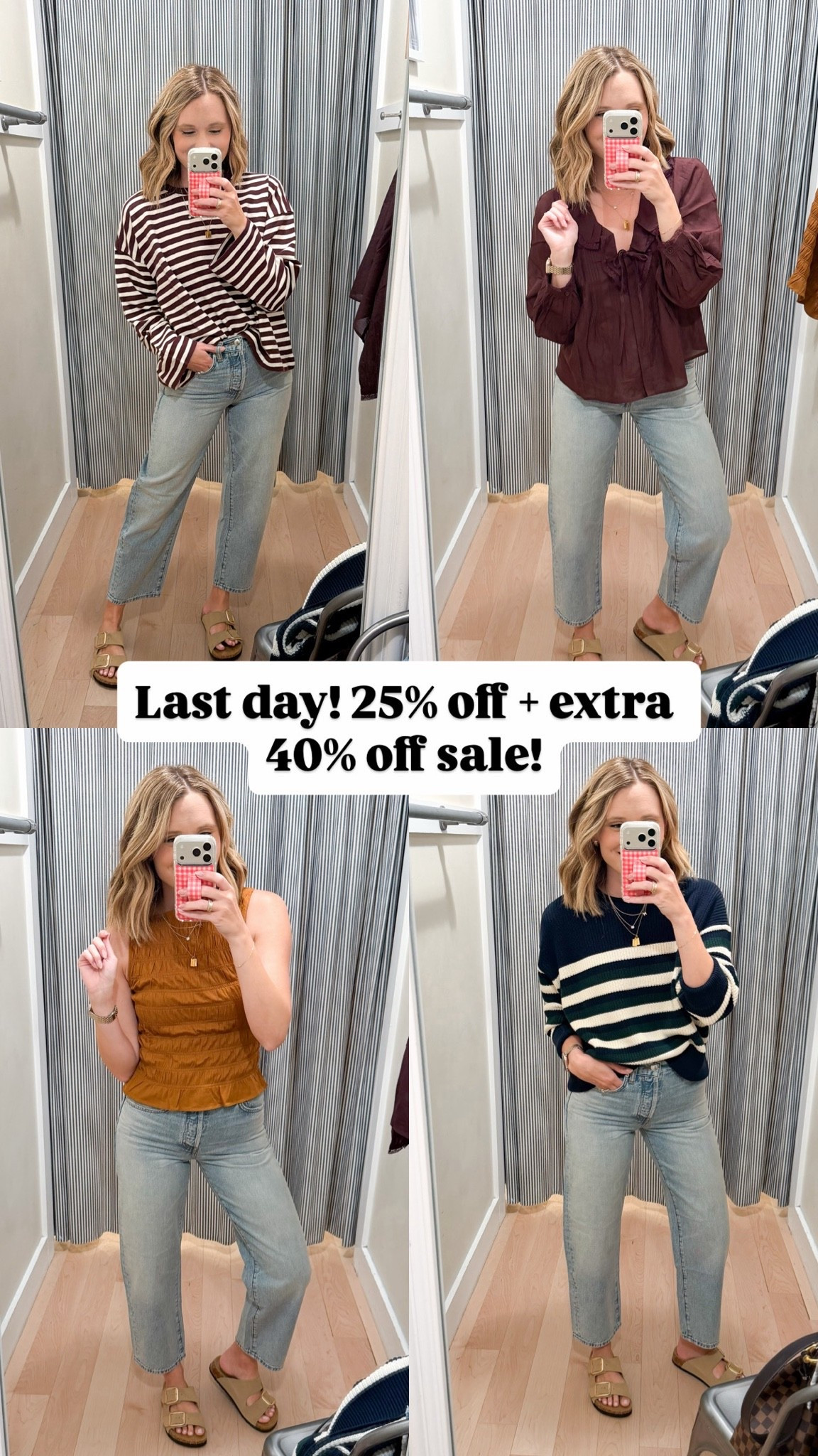Last Day!! 25% off most full price items & an extra 40% off sale items!! So many good deals!

#LTKdayinmylife #LTKootd #LTKSaleAlert