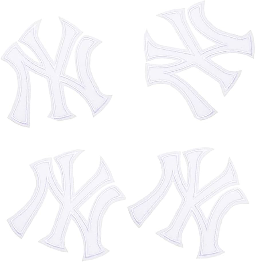 Iron-On New York Letter Patch, White, 3 x 3 in, 4-Pack for Jackets & Bags | Amazon (US)