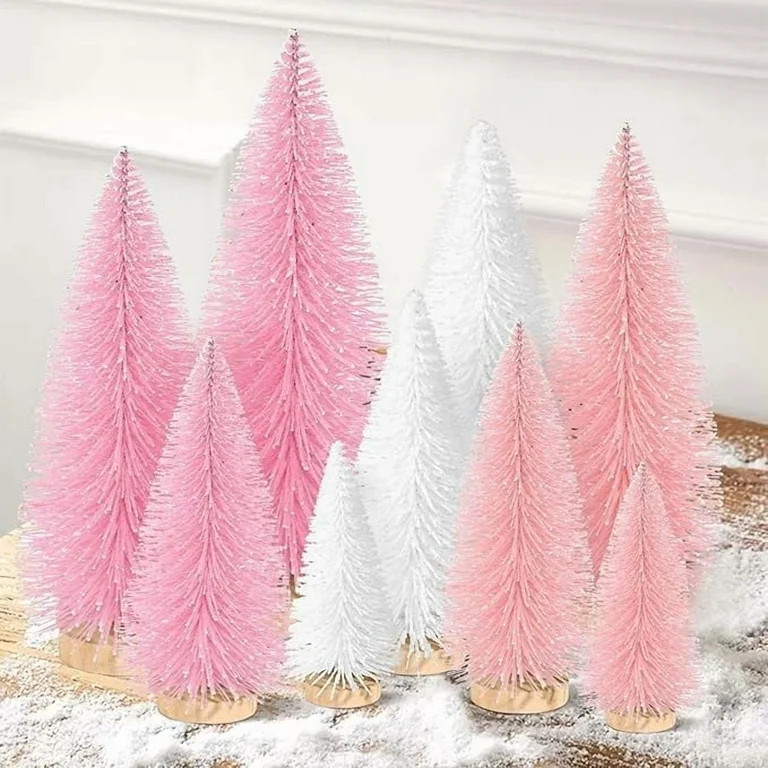 Ayieyill 9Pcs Mini Christmas Trees Christmas Decor Artificial Christmas Decorations with 4 Sizes,... | Walmart (US)