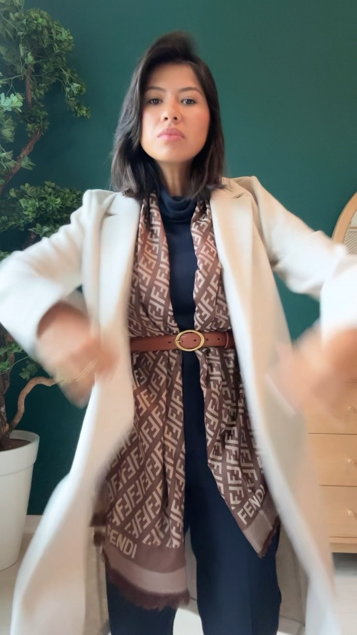 Want to add a chic touch to your outfit effortlessly? 💼✨ Today, I’m showing you how to style a scarf in an elegant and unexpected way!

For this monochromatic blue look, I paired a brown scarf with a matching belt and finished it with a beige coat and a brown bag for a harmonious and sophisticated vibe. 💙🤎

This tip is perfect for anyone who wants to stand out and turn a simple accessory into the star of the outfit.

Looking for inspiration or want to recreate this look? Check out the options I’ve selected here: 🧣✨

Did you like the idea? Save this post and let me know: do you wear scarves in your daily outfits? 🧣👇

#ElegantStyle #FashionTips #PersonalStylist #FashionInTheUSA #SophisticatedLooks

#LTKStyleTip #LTKWorkwear #LTKSeasonal
