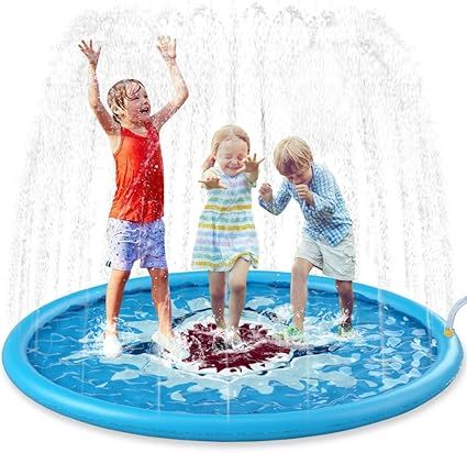 Jasonwell Splash Pad Sprinkler for Kids 68" Splash Play Mat Outdoor Water Toys Inflatable Splash ... | Amazon (US)