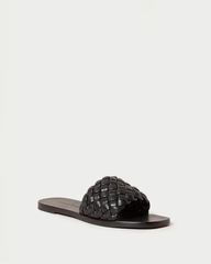 Lorainne Black Woven Leather Sandal | Loeffler Randall