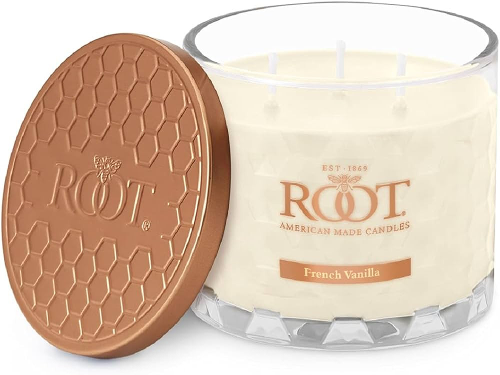 Root Candles Scented Candles Honeycomb Glass Premium Handcrafted Beeswax Blend 3-Wick Candle, 12-... | Amazon (US)