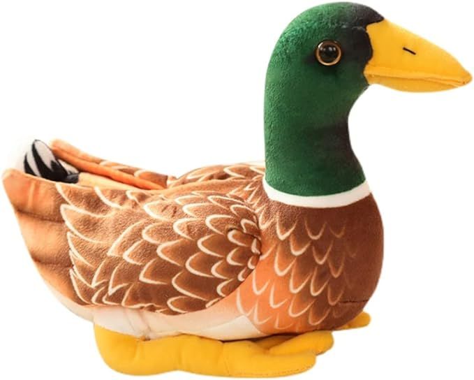 Realistic Mallard Duck Plush Stuffed Animal Toy Gift for Kids (Green) | Amazon (US)