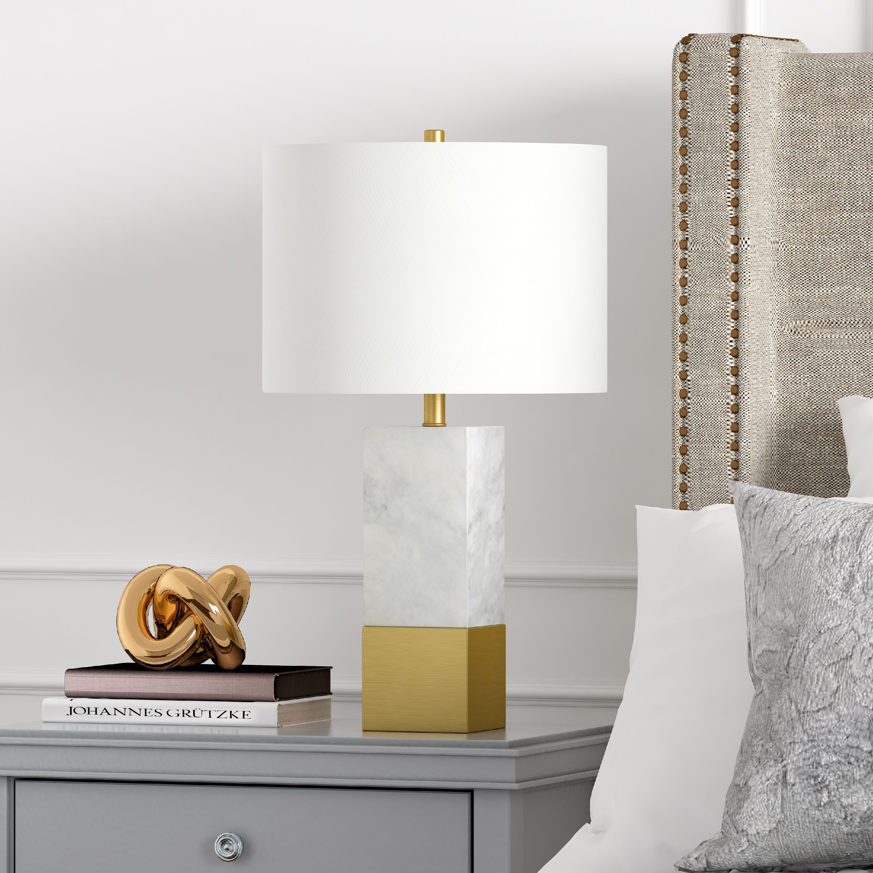 Evelyn&Zoe Cararra-Style Marble Table Lamp | Walmart (US)