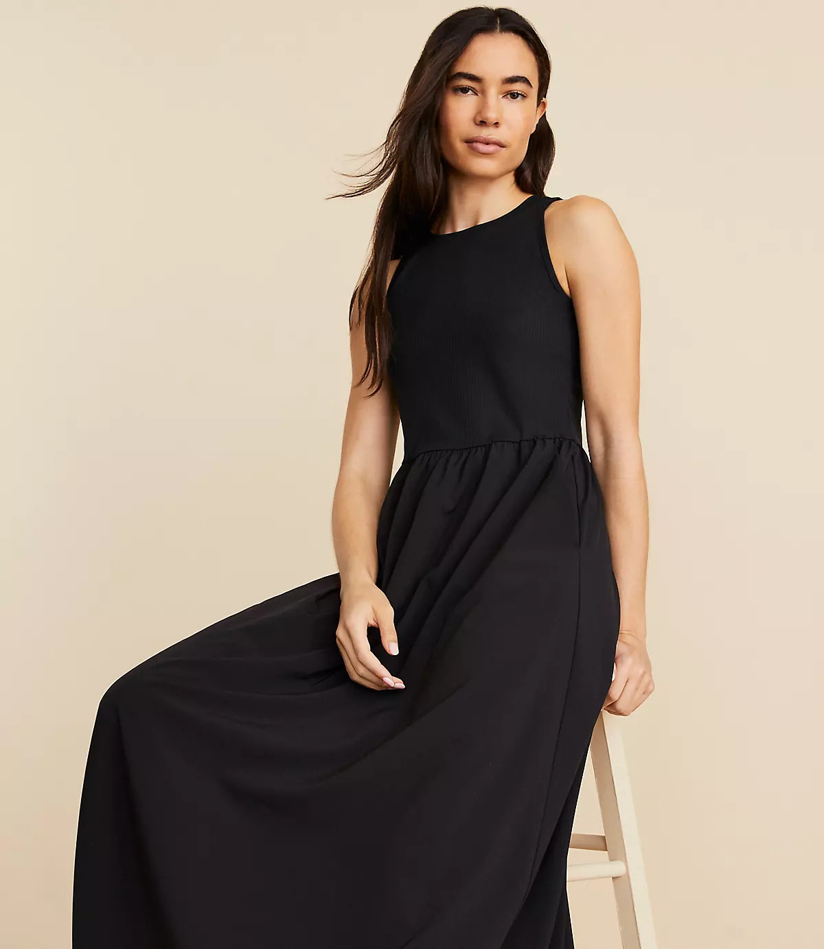 Lou & Grey Wanderweave Mixed Media Maxi Pocket Dress | LOFT