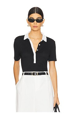 Rag & Bone The Knit Button Top in Black from Revolve.com | Revolve Clothing (Global)