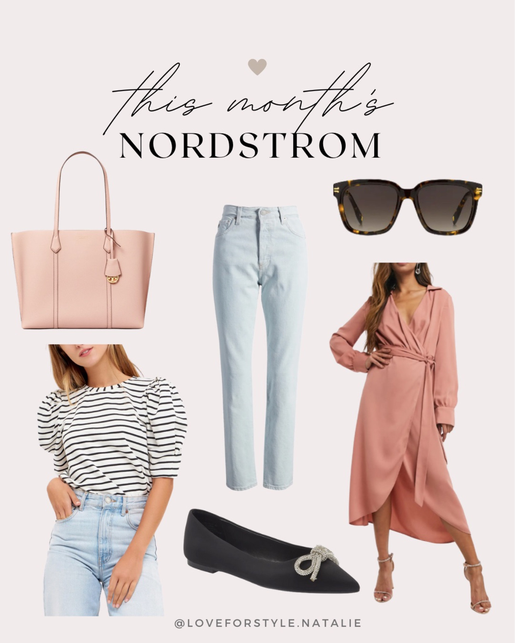 Nordstrom January Favorites 

#Nordstrom #wrapdress #stripedtop #ToryBurchtote #jeans #sunglasses #crystalflats 

#LTKsalealert #LTKstyletip #LTKFind