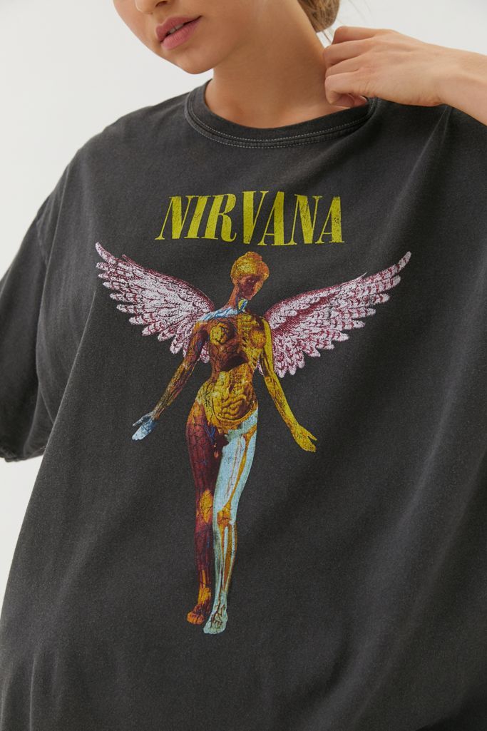 Nirvana In Utero Overdyed T-Shirt Dress | Urban Outfitters (US and RoW)